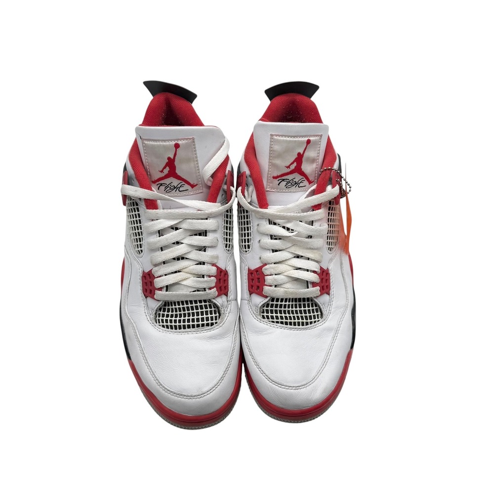 Nike Air Jordan 4 Retro Fire Red 2020 White Black Mens Sneakers Size 11 - Picture 3 of 10